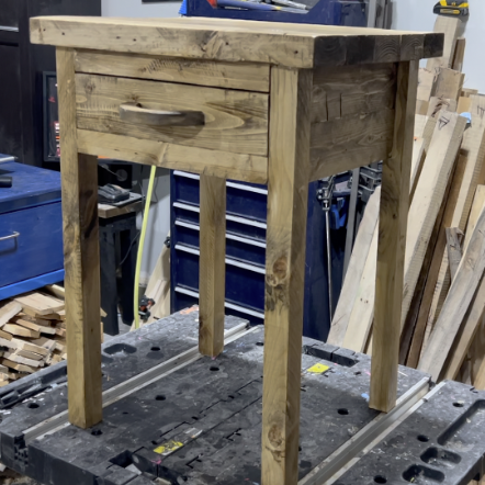 Giant Dowel Rustic Nightstand