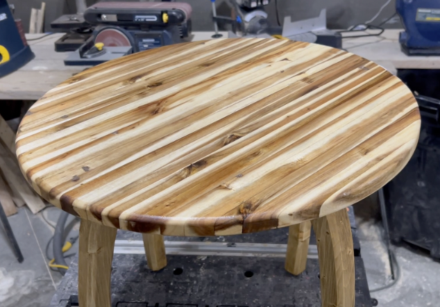 Coffee table made from a free hardwood pallet